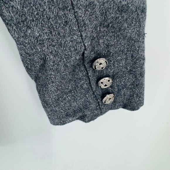 Vintage SK & Company Wool Blend Blazer Gray 2-Button Jacket Size 4P Minimalist - Picture 5 of 8